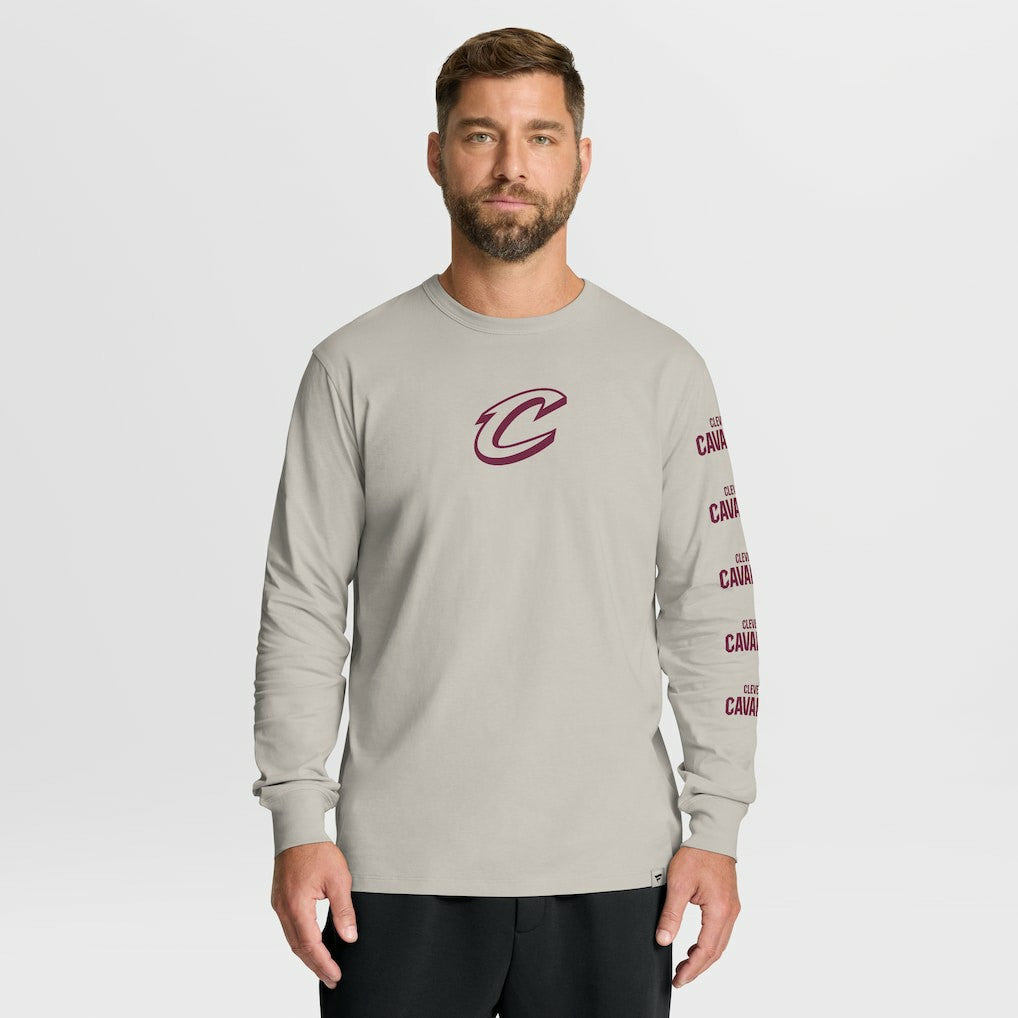 Cleveland Cavaliers Crossover Collection Ball Screen Action Premium Long Sleeve T-Shirt Cream