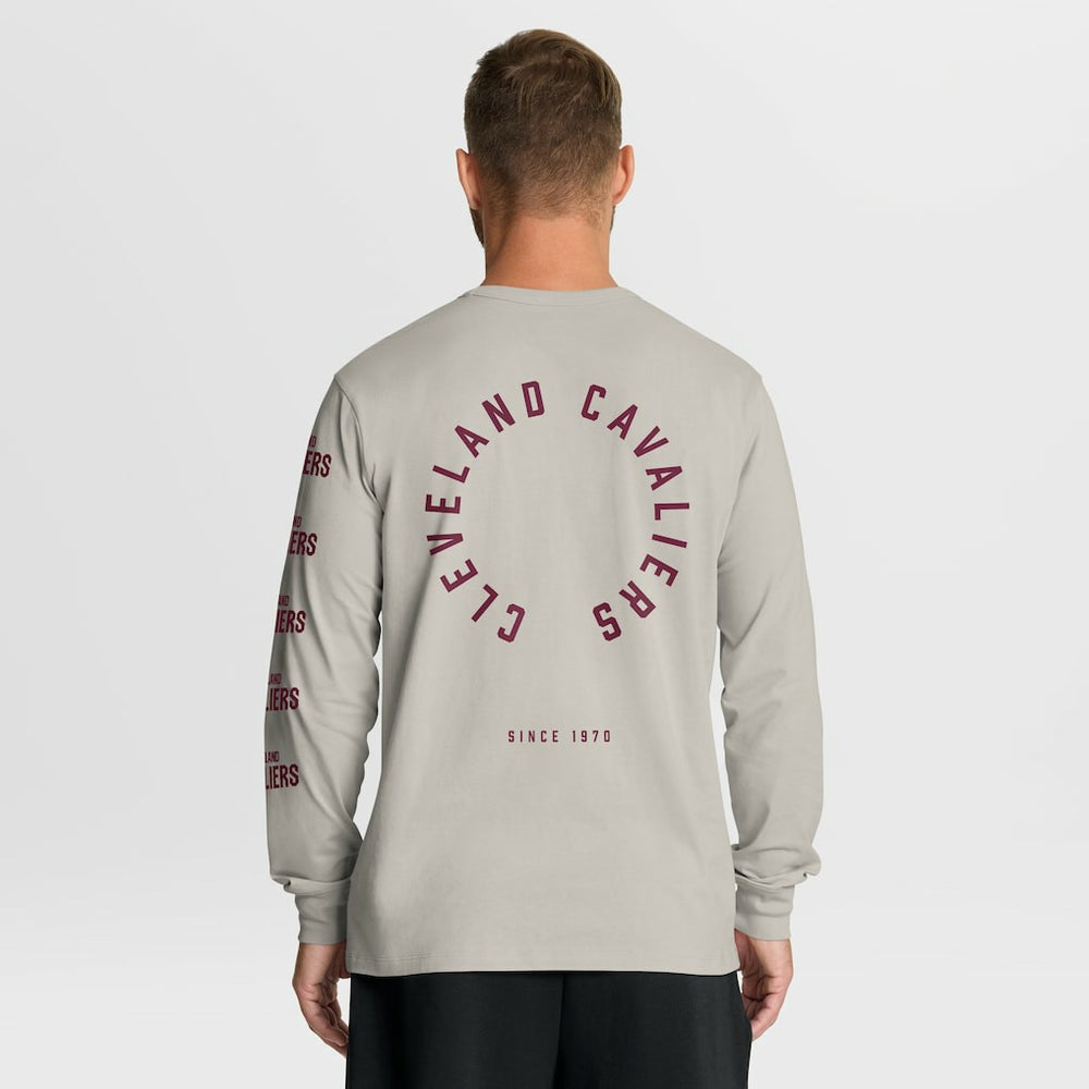 Cleveland Cavaliers Crossover Collection Ball Screen Action Premium Long Sleeve T-Shirt Cream