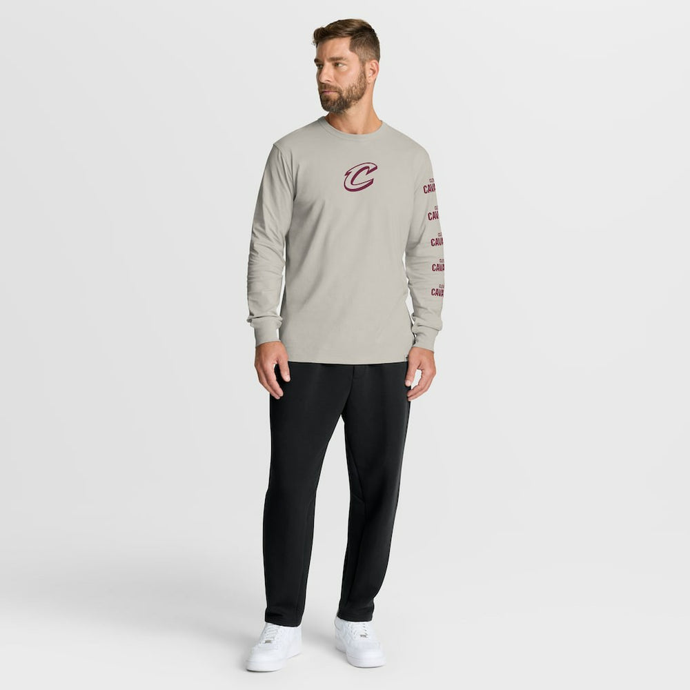Cleveland Cavaliers Crossover Collection Ball Screen Action Premium Long Sleeve T-Shirt Cream