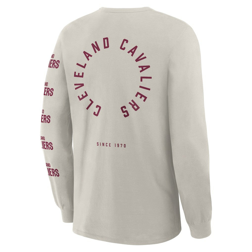 Cleveland Cavaliers Crossover Collection Ball Screen Action Premium Long Sleeve T-Shirt Cream