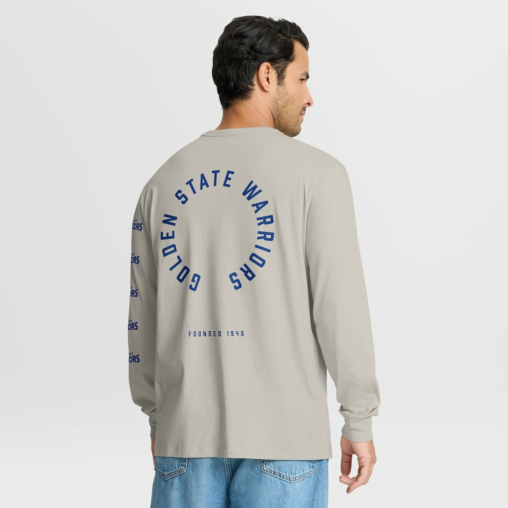 Golden State Warriors Crossover Collection Ball Screen Action Premium Long Sleeve T-Shirt Cream