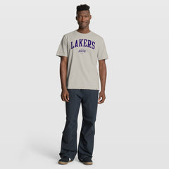 Los Angeles Lakers Crossover Collection Pull Up Jumper Shot Premium T-Shirt Cream