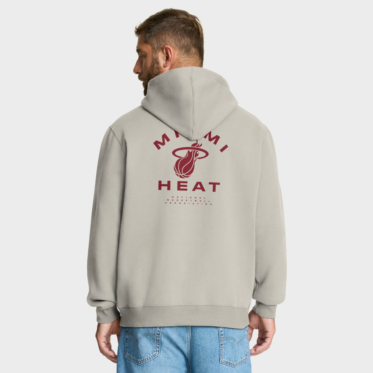 Miami Heat Crossover Collection Blocked Shot Premium Pullover Hoodie Off White