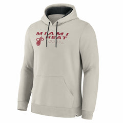 Miami Heat Crossover Collection Blocked Shot Premium Pullover Hoodie Off White