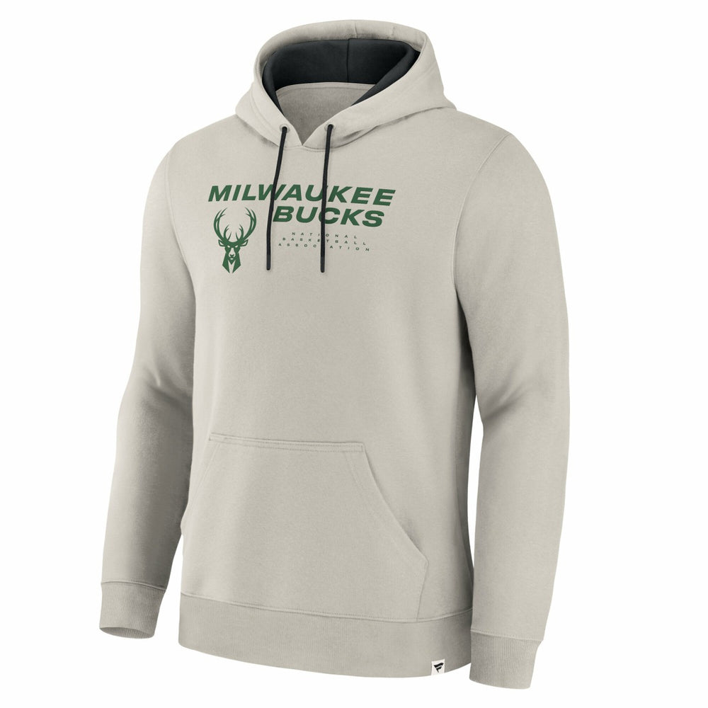 Milwaukee Bucks Crossover Collection Blocked Shot Premium Pullover Hoodie Off White