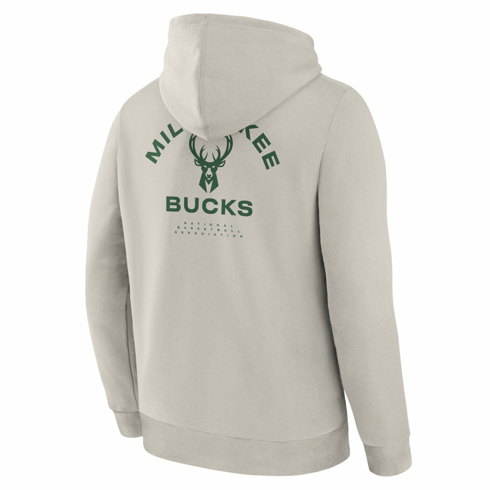 Milwaukee Bucks Crossover Collection Blocked Shot Premium Pullover Hoodie Off White