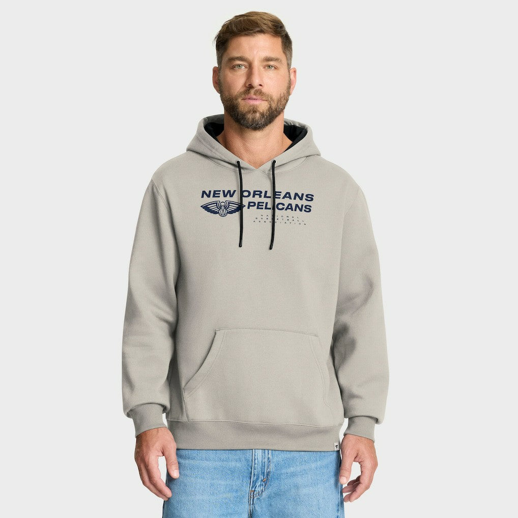New Orleans Pelicans Crossover Collection Blocked Shot Premium Pullover Hoodie Off White