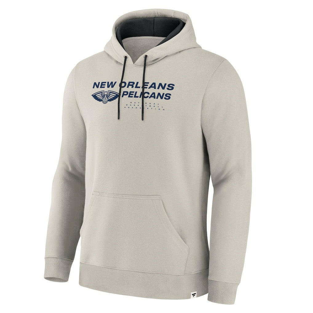 New Orleans Pelicans Crossover Collection Blocked Shot Premium Pullover Hoodie Off White