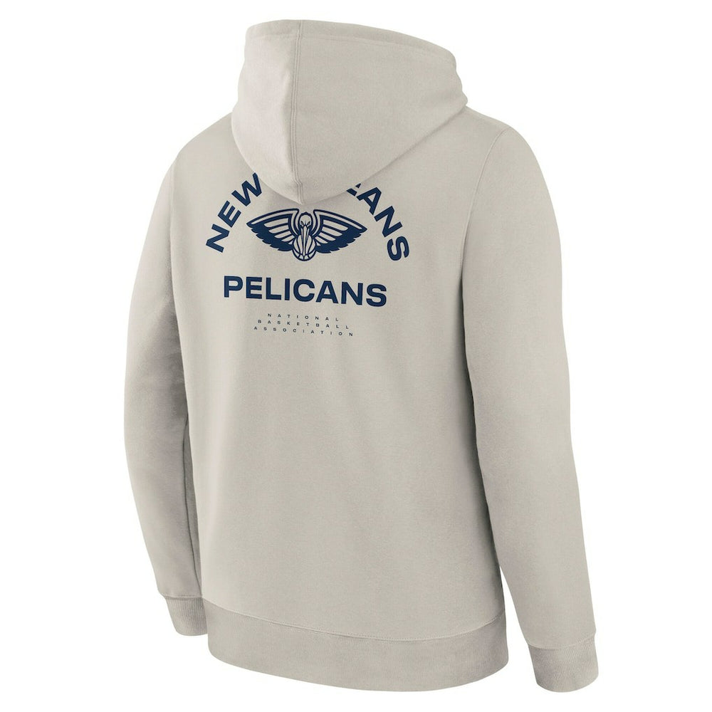 New Orleans Pelicans Crossover Collection Blocked Shot Premium Pullover Hoodie Off White