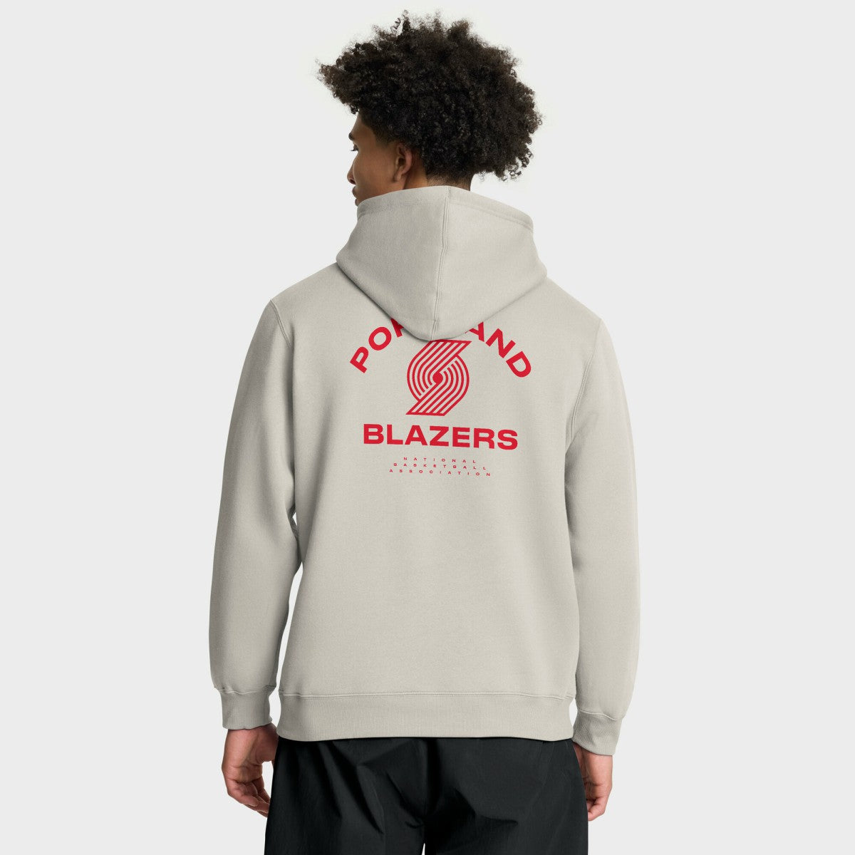 Portland Trail Blazers Crossover Collection Blocked Shot Premium Pullover Hoodie Off White