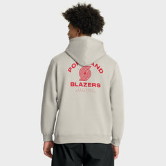 Portland Trail Blazers Crossover Collection Blocked Shot Premium Pullover Hoodie Off White