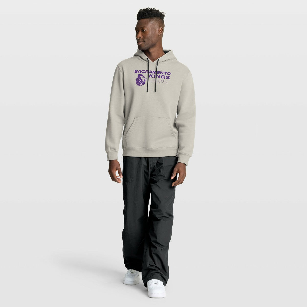 Sacramento Kings Crossover Collection Blocked Shot Premium Pullover Hoodie Off White