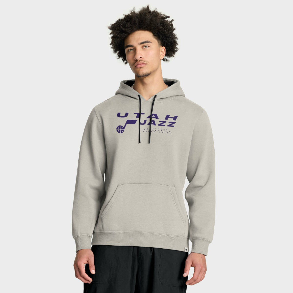 Utah Jazz Crossover Collection Blocked Shot Premium Pullover Hoodie Off White
