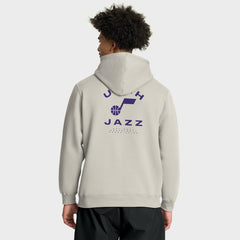 Utah Jazz Crossover Collection Blocked Shot Premium Pullover Hoodie Off White