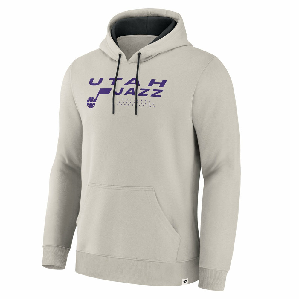 Utah Jazz Crossover Collection Blocked Shot Premium Pullover Hoodie Off White