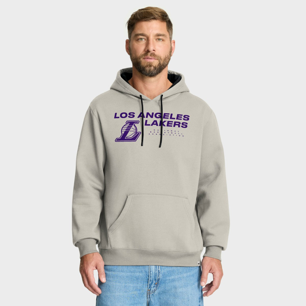 Los Angeles Lakers Crossover Collection Blocked Shot Premium Pullover Hoodie Off White