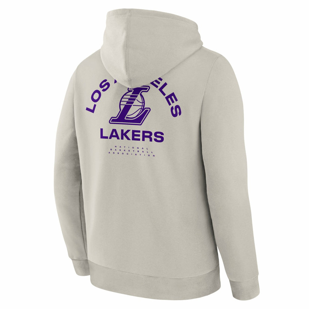 Los Angeles Lakers Crossover Collection Blocked Shot Premium Pullover Hoodie Off White