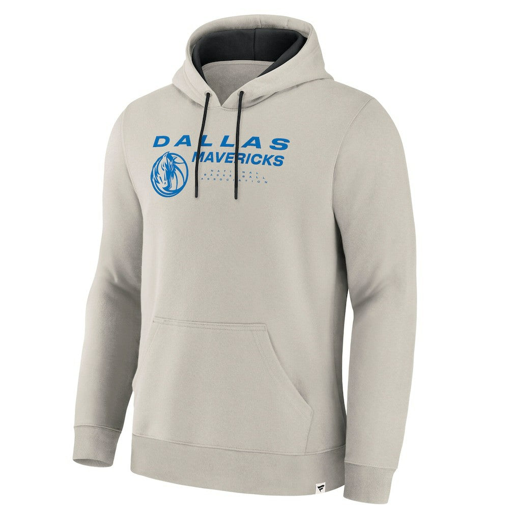 Dallas Mavericks Crossover Collection Blocked Shot Premium Pullover Hoodie Off White