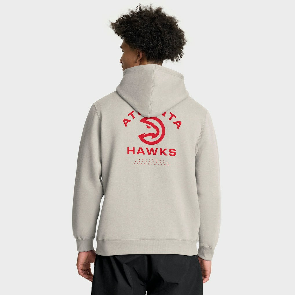 Atlanta Hawks Crossover Collection Blocked Shot Premium Pullover Hoodie Off White
