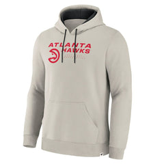 Atlanta Hawks Crossover Collection Blocked Shot Premium Pullover Hoodie Off White