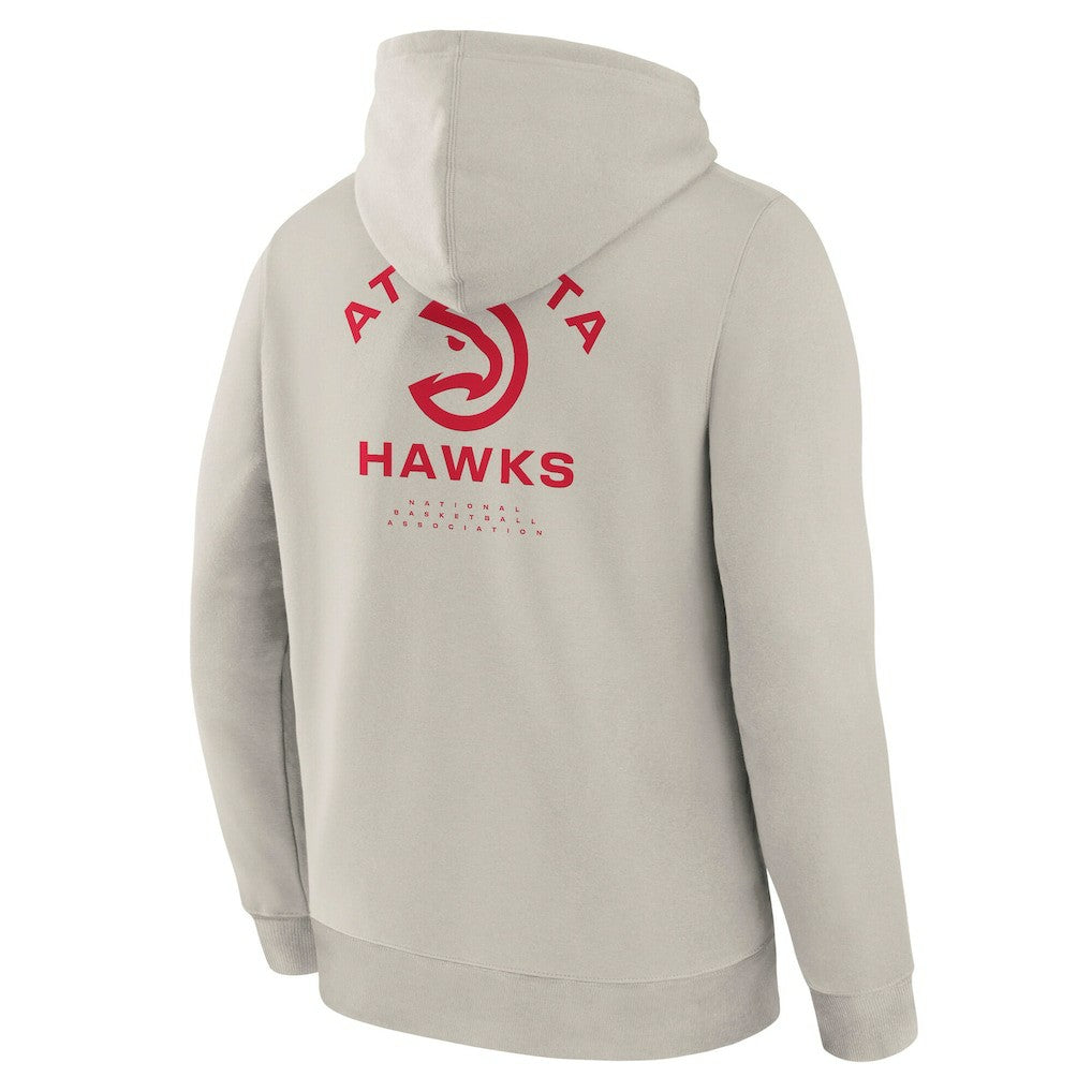 Atlanta Hawks Crossover Collection Blocked Shot Premium Pullover Hoodie Off White