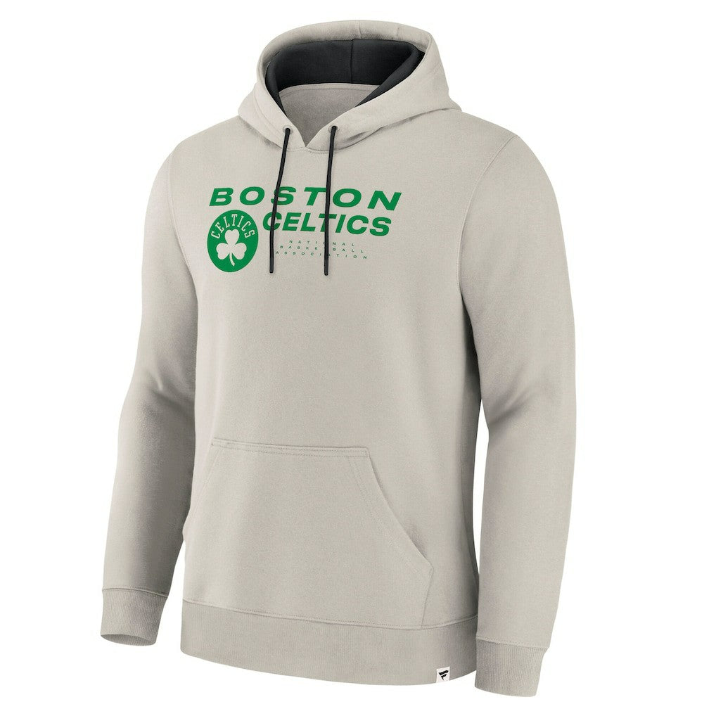 Boston Celtics Crossover Collection Blocked Shot Premium Pullover Hoodie Off White