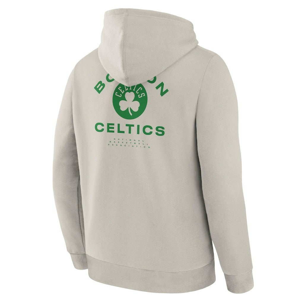 Boston Celtics Crossover Collection Blocked Shot Premium Pullover Hoodie Off White