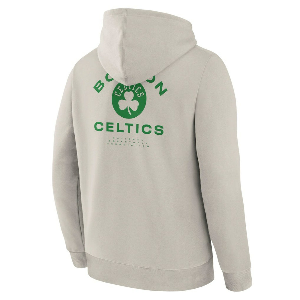 Boston Celtics Crossover Collection Blocked Shot Premium Pullover Hoodie Off White