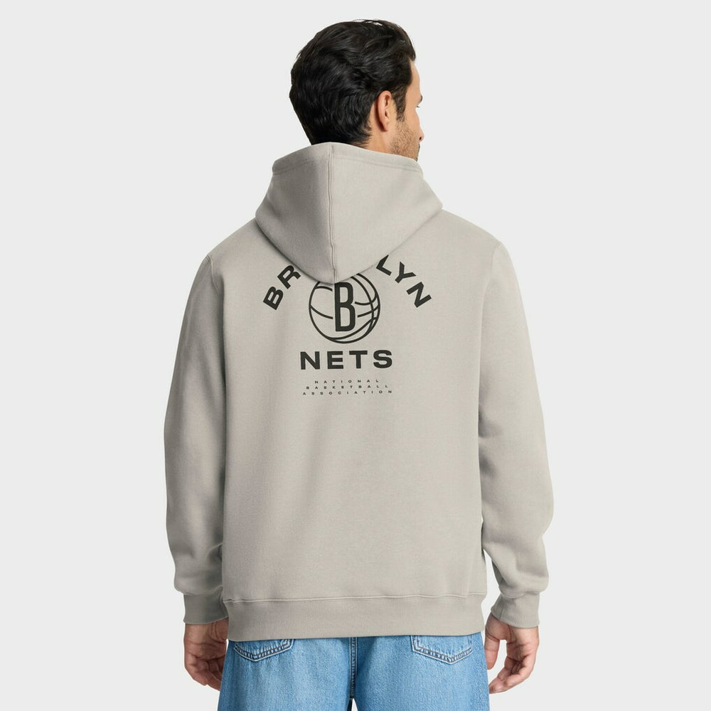 Brooklyn Nets Crossover Collection Blocked Shot Premium Pullover Hoodie Off White