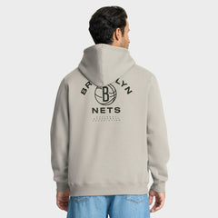 Brooklyn Nets Crossover Collection Blocked Shot Premium Pullover Hoodie Off White