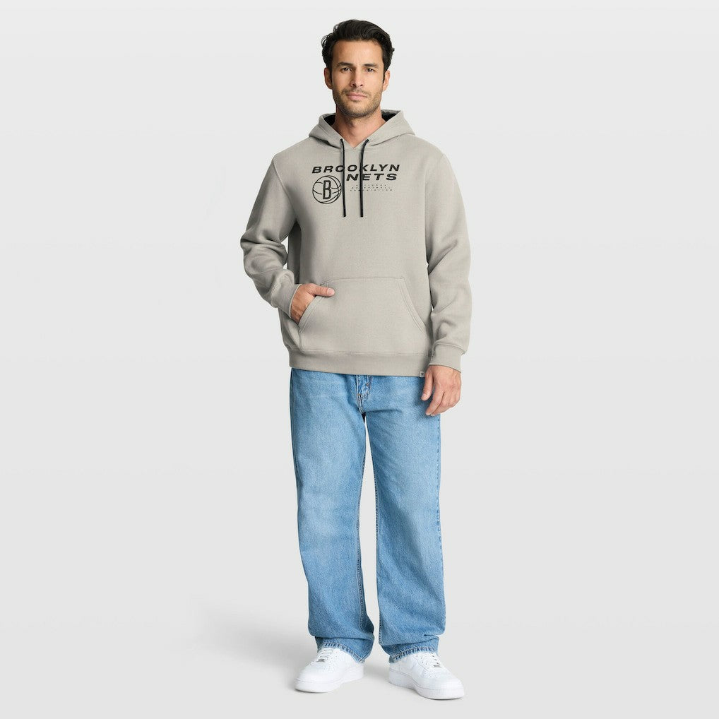 Brooklyn Nets Crossover Collection Blocked Shot Premium Pullover Hoodie Off White