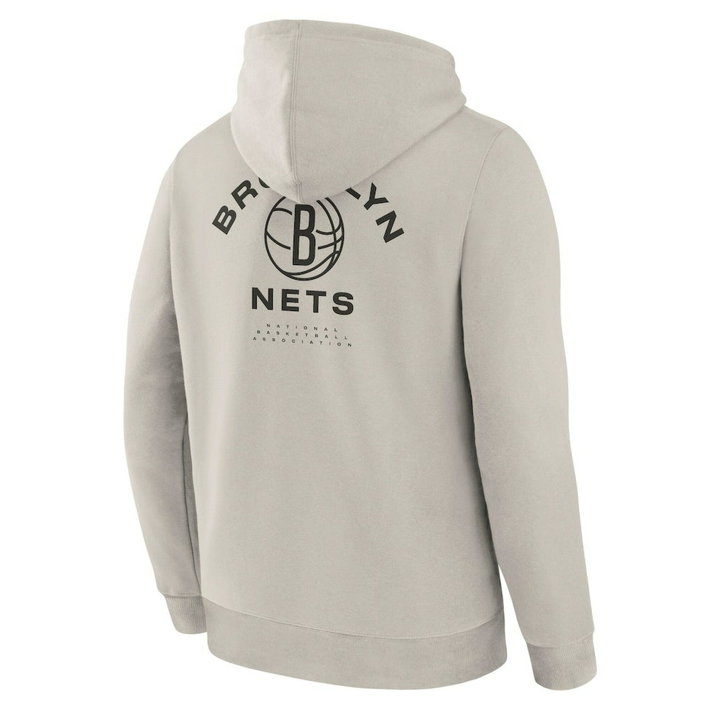 Brooklyn Nets Crossover Collection Blocked Shot Premium Pullover Hoodie Off White