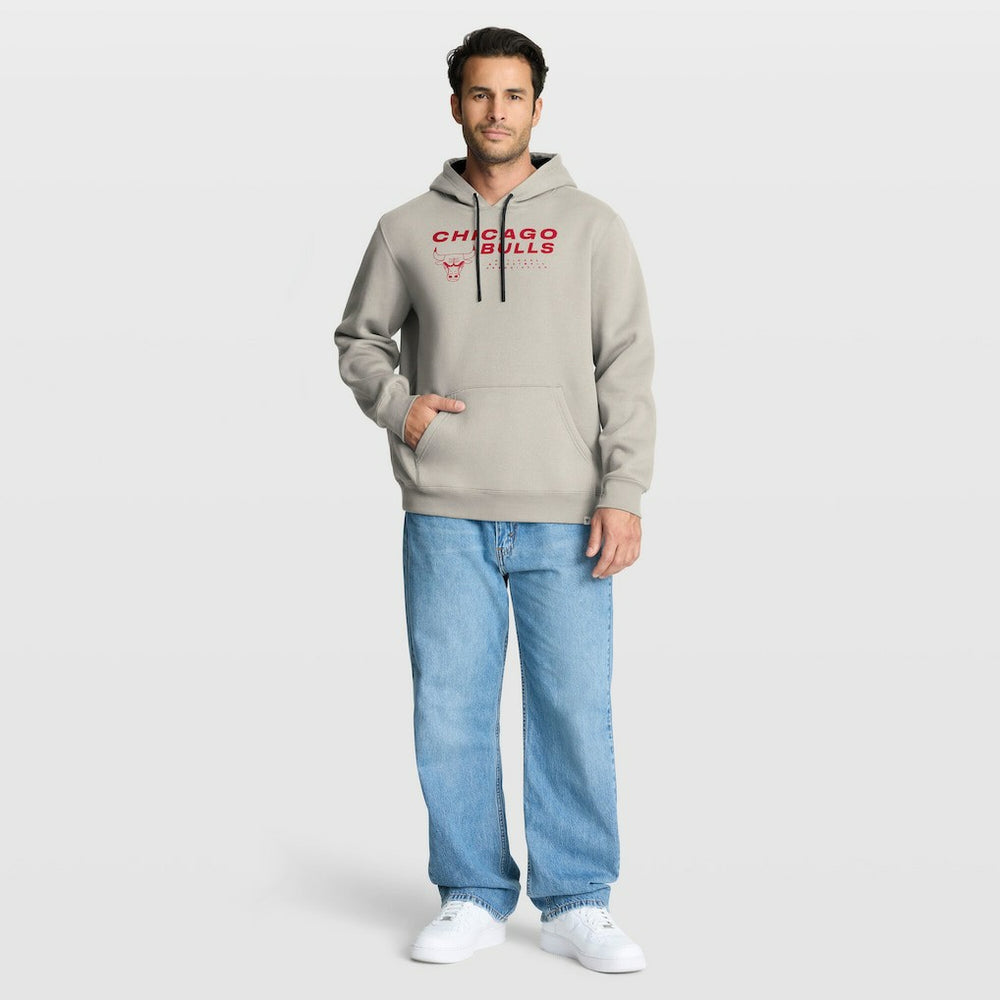 Chicago Bulls Crossover Collection Blocked Shot Premium Pullover Hoodie Off White