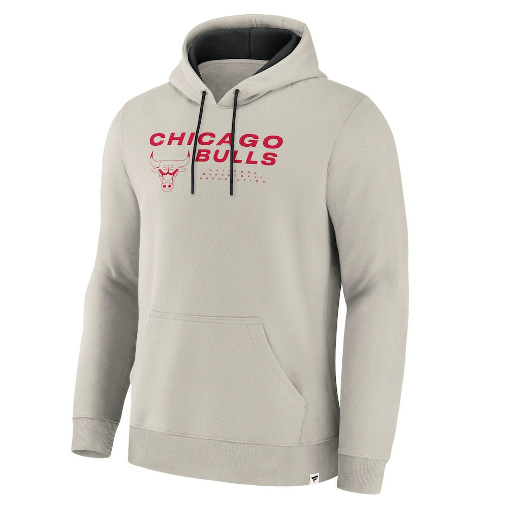 Chicago Bulls Crossover Collection Blocked Shot Premium Pullover Hoodie Off White