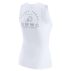 Phoenix Suns WEAR by Erin Andrews Women's Rib-Knit Henley Tank Top White
