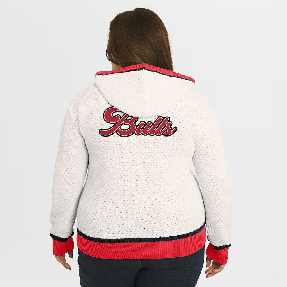 Chicago Bulls WEAR by Erin Andrews Women's Plus Size Hoodie Sweater Cream