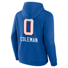 Keon Coleman Buffalo Bills Team Wordmark Name & Number Pullover Hoodie Royal