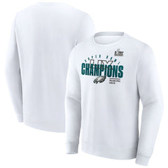 Philadelphia Eagles Super Bowl LIX Champions Iconic Victory Fleece Sweatshirt White