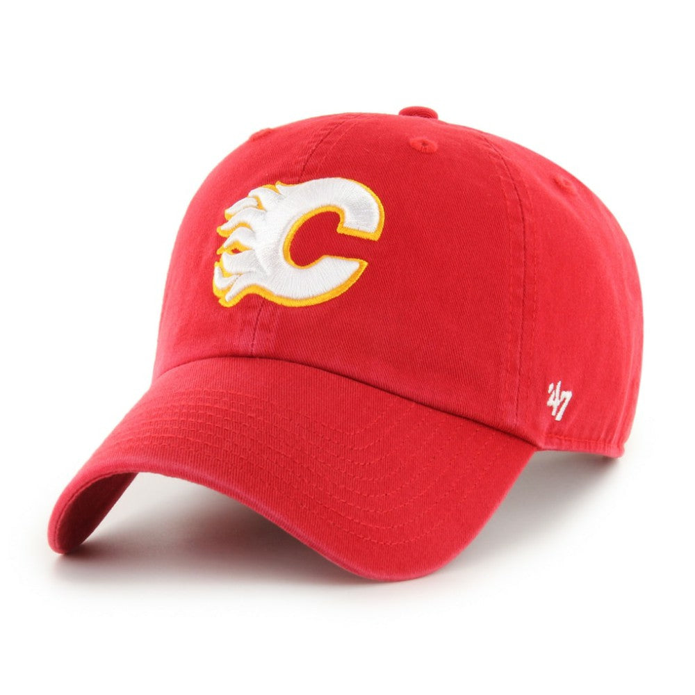 NHL Calgary Flames '47 Core Logo Clean Up Adjustable Hat - Red