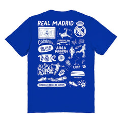 Real Madrid Vive La Fete Women's Impressions Artwork T-Shirt Royal