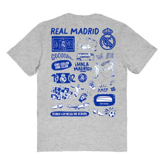 Real Madrid Vive La Fete Women's Impressions Artwork T-Shirt Heather Gray shop