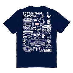 Tottenham Hotspur Vive La Fete Women's Impressions Artwork T-Shirt Navy shop