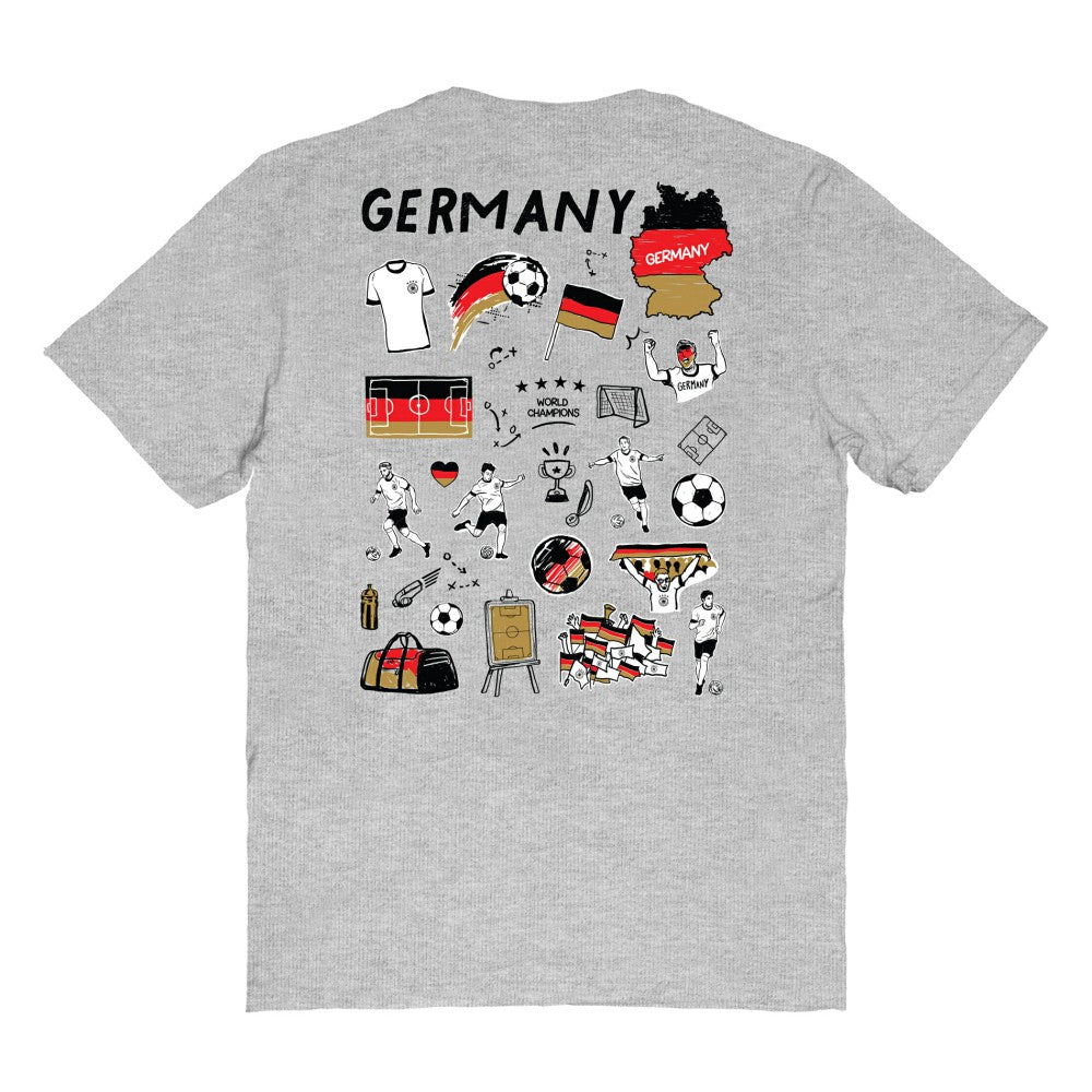 Germany National Team Vive La Fete Women's Impressions Artwork T-Shirt Heather Gray shop
