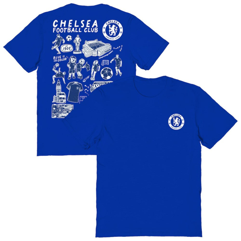 Chelsea Vive La Fete Women's Impressions Artwork T-Shirt Blue