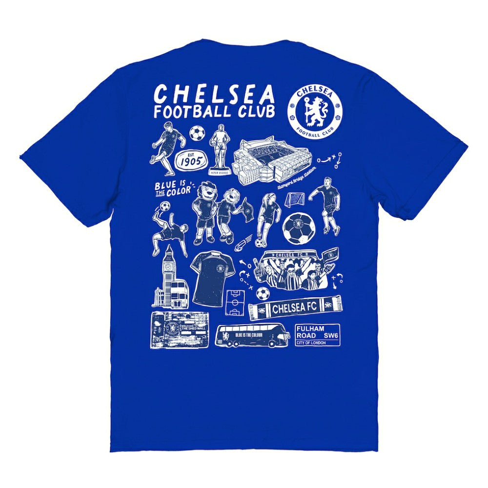 Chelsea Vive La Fete Women's Impressions Artwork T-Shirt Blue