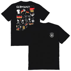 Germany National Team Vive La Fete Women's Impressions Artwork T-Shirt Black