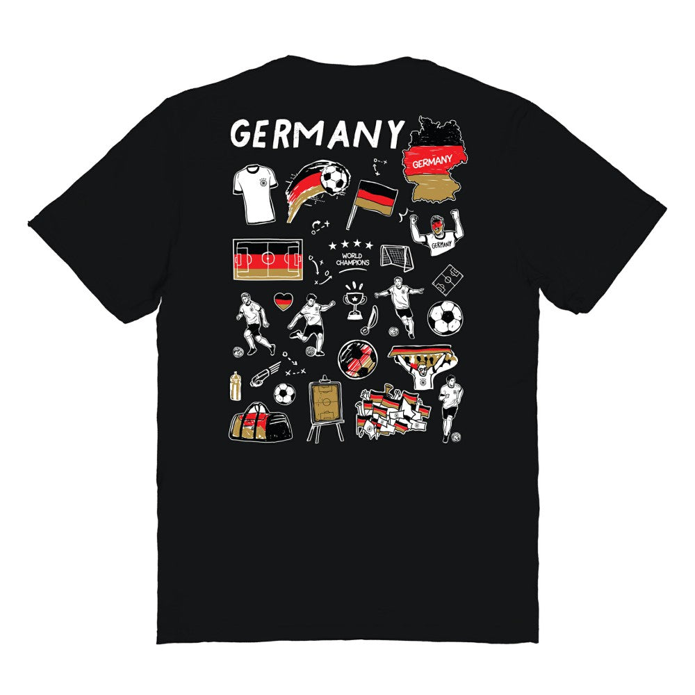 Germany National Team Vive La Fete Women's Impressions Artwork T-Shirt Black