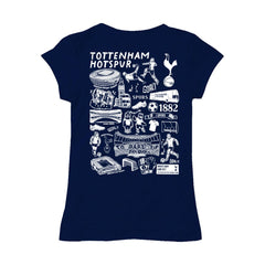 Tottenham Hotspur Vive La Fete Girls Youth Color Badge Fitted T-Shirt Navy shop