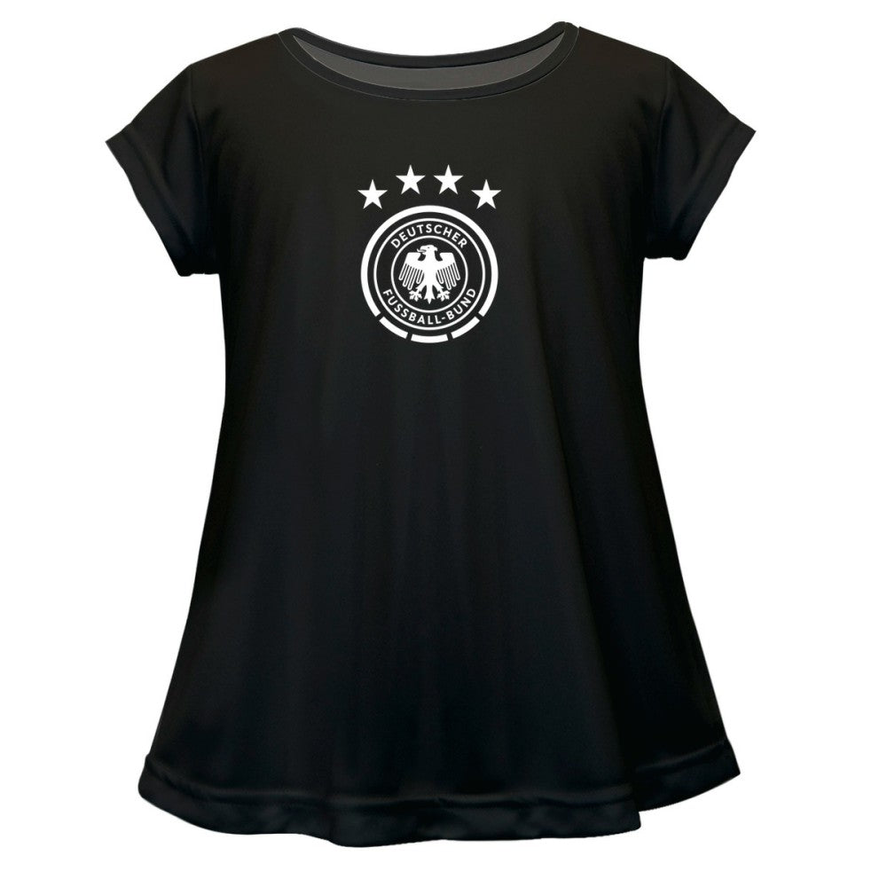 Germany National Team Vive La Fete Girls Youth Color Badge A-Line Top Black sale