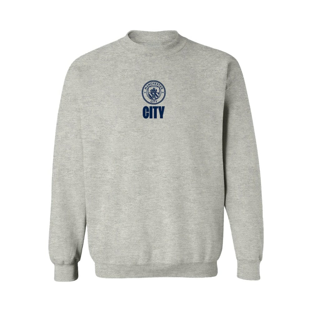 Manchester City Vive La Fete Women's Color Badge Pullover Sweatshirt Heather Gray